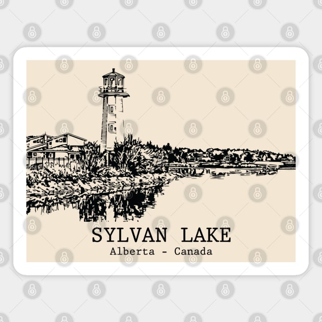 Sylvan Lake - Alberta Magnet by Lakeric